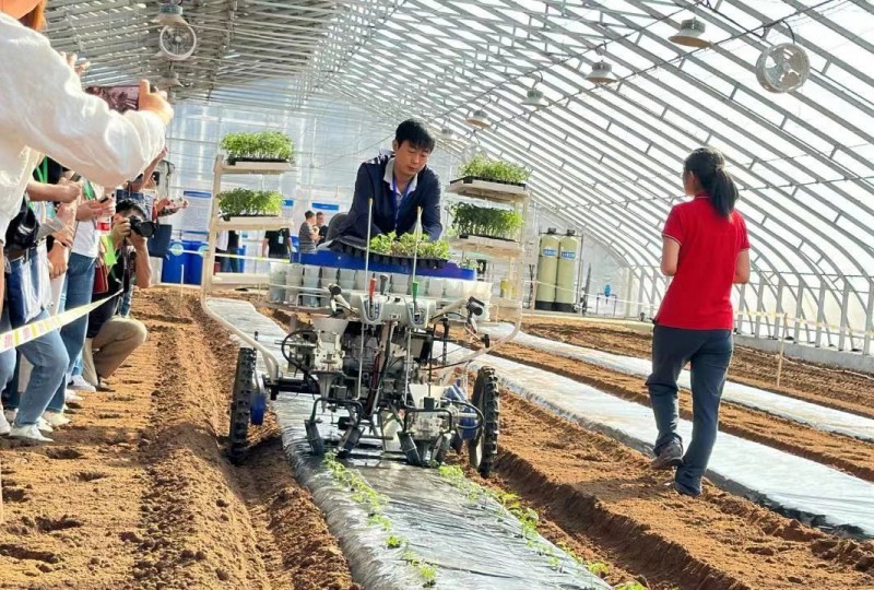 設施果類蔬菜機械化移栽作業大比武在北京平谷舉辦3