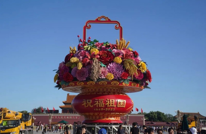 天安門廣場巨型花籃2