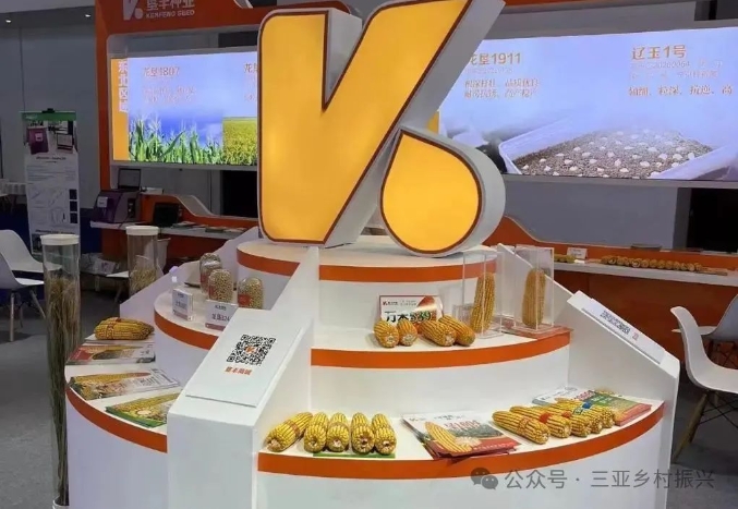 2024中國種子（南繁硅谷）大會上展示的農作物新品種。新華社記者