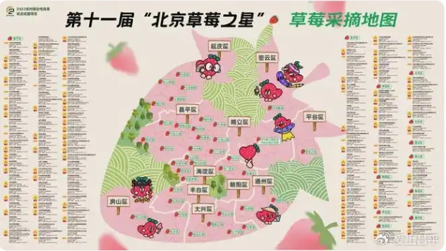 北京草莓采摘地圖